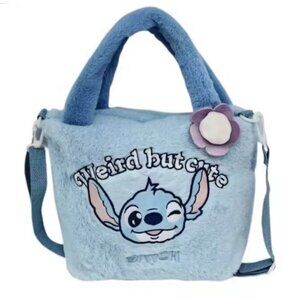 STITCH Plush Handbag, blue, NEW